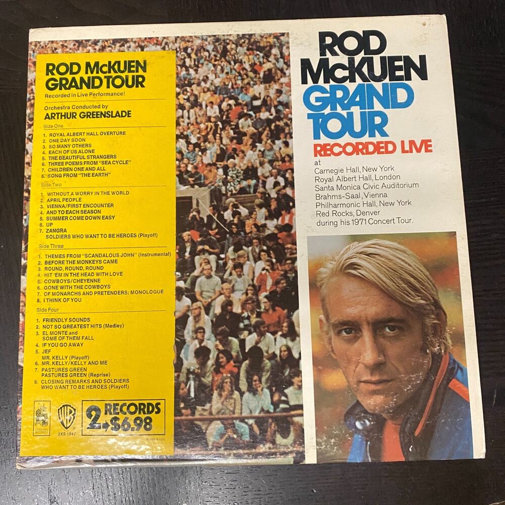 Rod McKuen Grand Tour Live Compilation-PROMO White Label-2 LP set gatefold